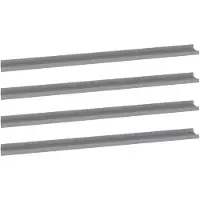 vidaXL Wandschappen 4 st 115x9x3 cm grijs