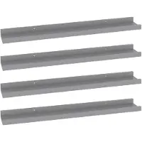 vidaXL Wandschappen 4 st 60x9x3 cm grijs
