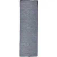 vidaXL Buitenkleed platgeweven 80x250 cm blauw