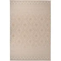 vidaXL Buitenkleed met patroon platgeweven 160x230 cm bruin
