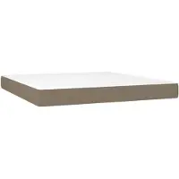 vidaXL Pocketveringmatras, medium, taupe, 180x200x20 cm, stof