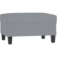 vidaXL Voetenbank 70x55x41 cm stof lichtgrijs