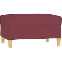 vidaXL Voetenbank 70x55x41 cm stof wijnrood