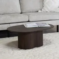 Giga Meubel Salontafel Ava Ovaal Walnoot 90cm