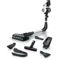 Bosch Accu Stofzuiger Onbeperkt 7, Stofzuiger, Wit, Zwart, Zilver
