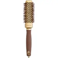 Olivia Garden Expert Blowout Borstel Straight Wavy Bristle Gold&Brown Brush Ø30mm