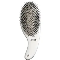Olivia Garden Expert Care Curve Borstel Boar and Nylon Bristle Silver