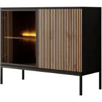 Meubella | Dressoir mat zwart 104x39x83cm met LED