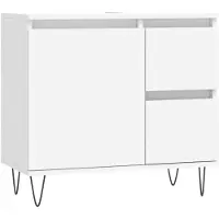 vidaXL Badkamerkast 65x33x60 cm bewerkt hout wit