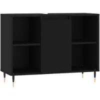vidaXL Badkamerkast 80x33x60 cm bewerkt hout zwart