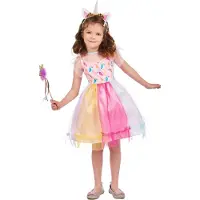 Vegaoo - Veelkleurige magische eenhoorn outfit voor meisjes