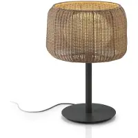 Bover Fora Outdoor Tafellamp Rattan Brown | Integrated LED