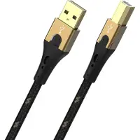 OEHLBACH D1C9540 USB-kabel USB 2.0 USB-A stekker, USB-B stekker 0.50 m Zwart/goud Afgeschermd (drievoudig)