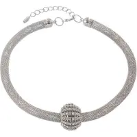 Behave Klassieke ketting met hanger en steentjes