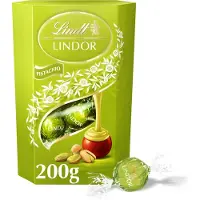 Lindt LINDOR Pistache melkchocolade bonbons 200 gram - 16 zacht smeltende chocolade bonbons - Vaderdag Cadeau