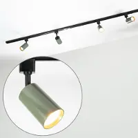 LumenXL 1-fase railsysteem 1,5 meter - Romain zwart met grijs groen