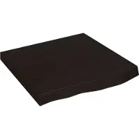 vidaXL Wastafelblad 60x60x(2-6) cm behandeld massief hout donkerbruin