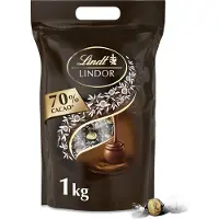 Lindt LINDOR 70% pure chocolade bonbons 1kg - 80 zacht smeltende pure chocolade bonbons - hersluitbare verpakking