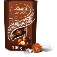 Lindt LINDOR Hazelnoot melkchocolade bonbons 200 gram - 16 zacht smeltende chocolade bonbons - Vaderdag Cadeau