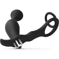 EasyToys Online Only Prostaat Vibrator & Cock- en Balring - Zwart