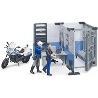 BRUDER politie bureau met politie motor