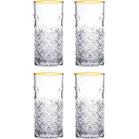 Pasabahce Longdrink Timeless 29.5 cl - Transparant Goud 4 stuks