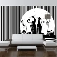 Artgeist Fotobehang – Behangpapier - Fotobehang - Cat's melody 350x245 -