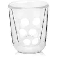 Zak!Designs DotDot espressobeker dubbelwandig - 7,5 cl - wit