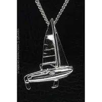 MOOYE ® - Collectie Zilveren Zeilboot ketting hanger