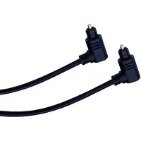 COM Digitale optische Toslink audio kabel met haakse connectoren - 4mm / zwart - 1 meter