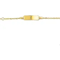Trendjuwelier huiscollectie 4005038 Gouden kindergraveerarmband