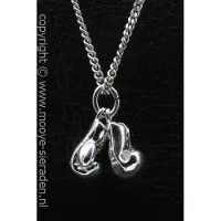 MOOYE ® - Collectie Zilveren Bokshandschoenen middel ketting hanger