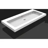 Bally Kera Meubelwastafel Keramisch 100x46cm Zonder Kraangat