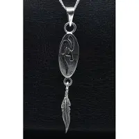 MOOYE ® - Collectie Zilveren Indiaan Kokopelli met veer hopi style ketting hanger