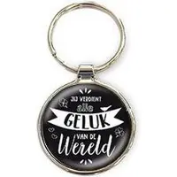 Miko Luxe Sleutelhanger - Geluk (zilver)