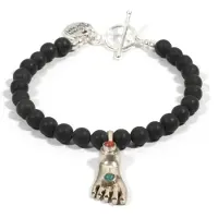 Heaven Eleven - Onyx met 925 zilver boeddha voetje