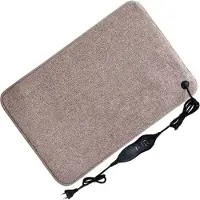 Quality Heating - V14 - elektrische voetenwarmer - verwarmingsmat - warme voeten mat - vermogen instelbaar met controller - Crème - 40 x 60 cm - Timerfunctie - energie besparen
