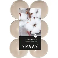 Spaas Geurtheelichtjes/waxinelichtjes - Maxi - 48x - Cotton blossom - 10 branduren - geurkaarsen