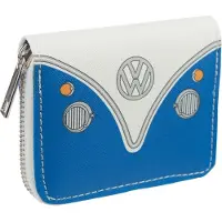 Puckator Kampeerbus VW T1 Blauw Rondrits Portemonnee - Small