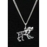 MOOYE ® - Collectie Zilveren Rottweiler pup ketting hanger - groot