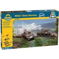 Italeri Modelbouwpakket Militaire voertuigen - 7518 M4A3 75mm Sherman Tank - 2 fast assembly kits Plastic - 1:72 - Modelbouw