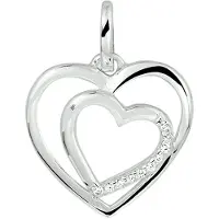 Trendjuwelier huiscollectie Hanger Zilver Hart Zirkonia