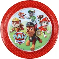 Nickelodeon kartonnen partyborden Paw Patrol 18 cm 8 stuks