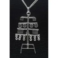 MOOYE ® - Collectie Zilveren Kaats scorebord groot ketting hanger