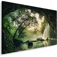 Karo-art Schilderij - Waterval in Thailand, premium print