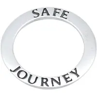 MOOYE ® - Collectie Zilveren Tekstring "Safe Journey" kettinghanger