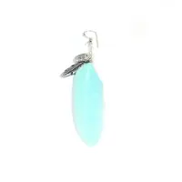 Heaven Eleven - oorbel - met veer soft blauw