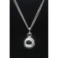 MOOYE ® - Collectie Zilveren Kaatsbal middel massief ketting hanger