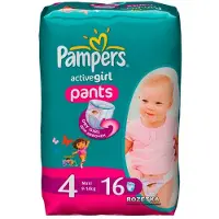 Pampers Active Girl Pants Dora - Maat 4 - 16 broekjes