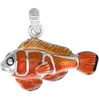 MOOYE ® - Collectie Zilveren Anemoon visje kettinghanger